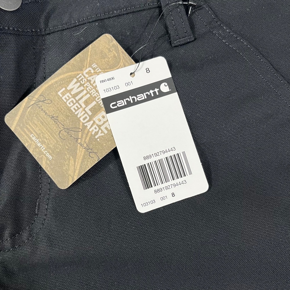 NEW Carhartt Women Black Original Loose rigged flex Fit canvas Workwear Shorts 8 - Picture 3 of 8